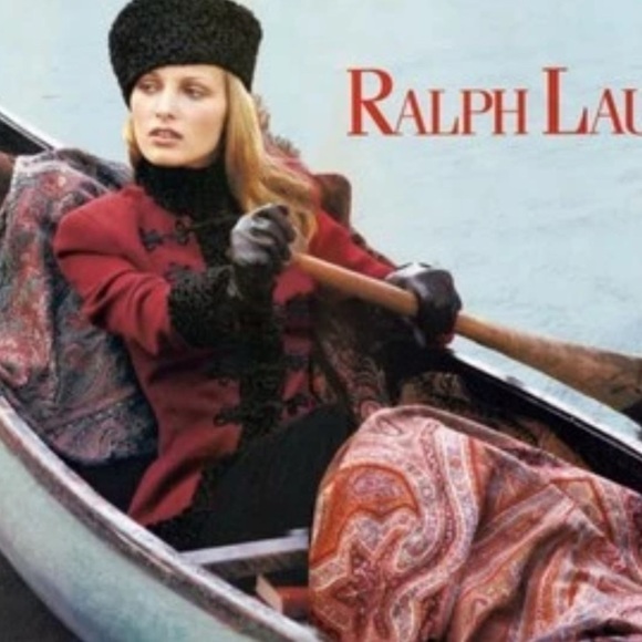 Vintage Women’s Ralph Lauren 90s Runway Jacket Wool Fur Military Officer Coat 8 - Picture 3 of 14